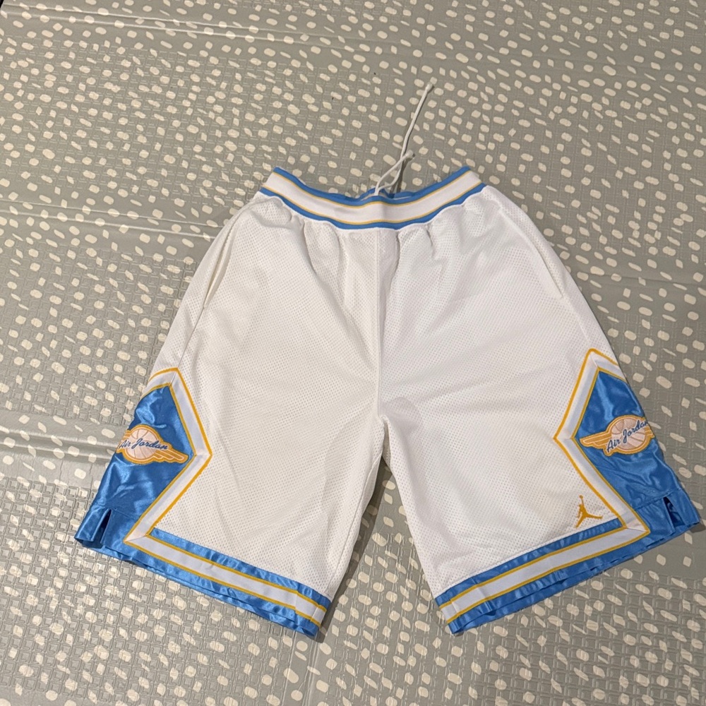 Jordan White and Blue Basketball Set